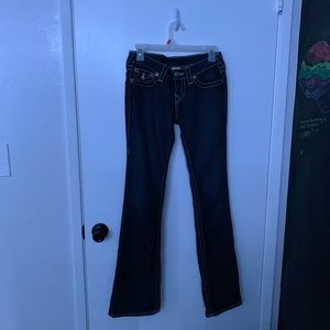 Denim blue low rise jeans from True Religion
